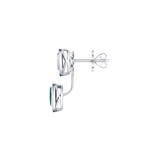 Venus Mother of Pearl & Malachite Earrings
