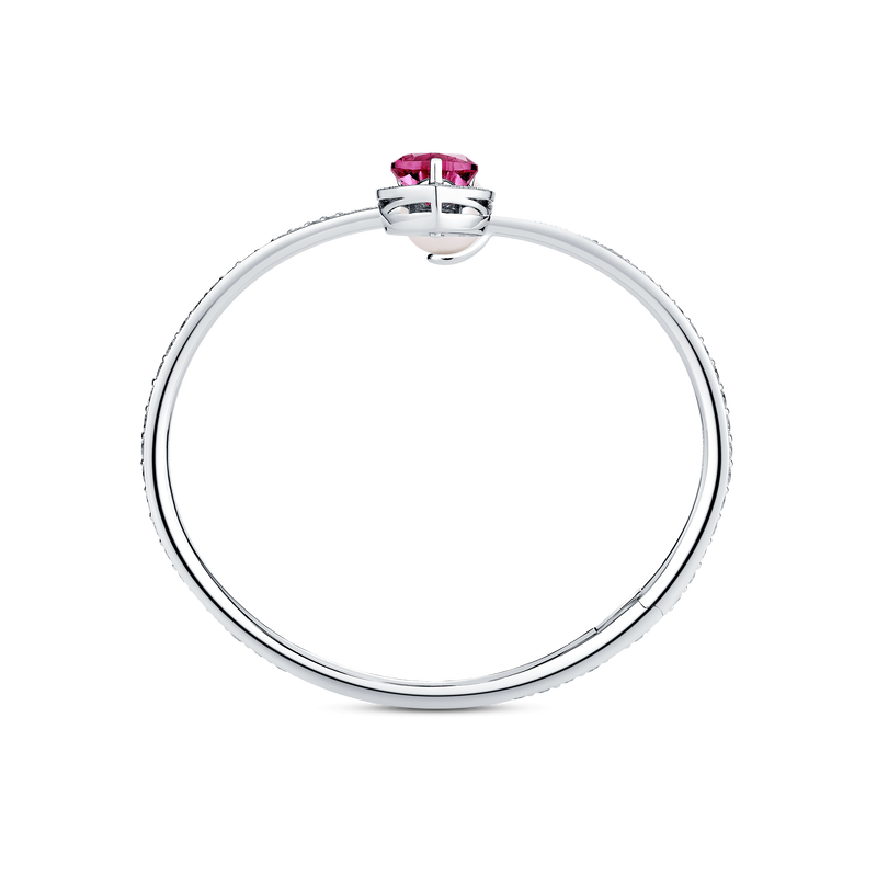 Venus Rubellite and Diamond Pavé Bangle