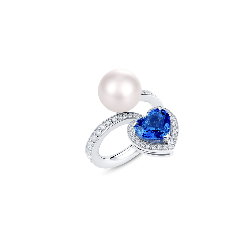 Venus Tanzanite and Diamond Pavé Ring