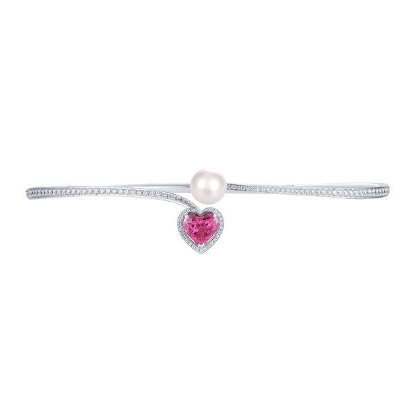 Venus Rubellite and Diamond Pavé Necklace