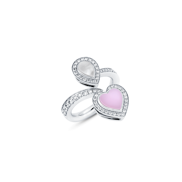 Venus Mother of Pearl & Pink Heart Ring