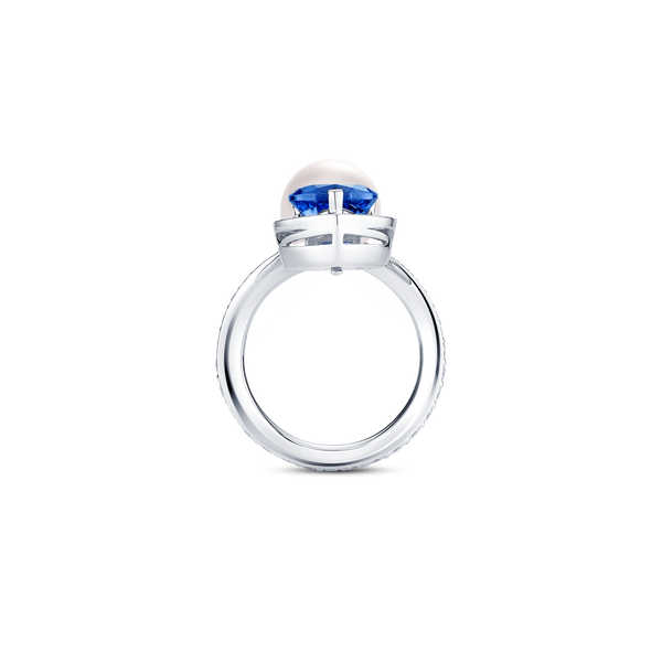 Venus Tanzanite and Diamond Pavé Ring