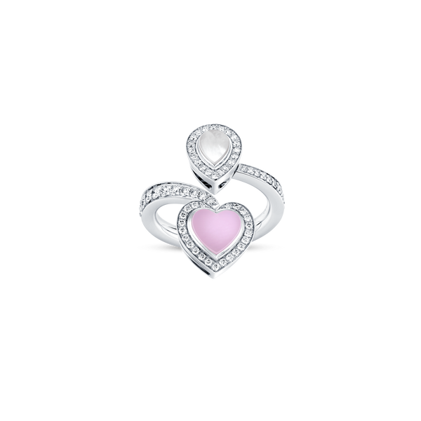 Venus Mother of Pearl & Pink Heart Ring