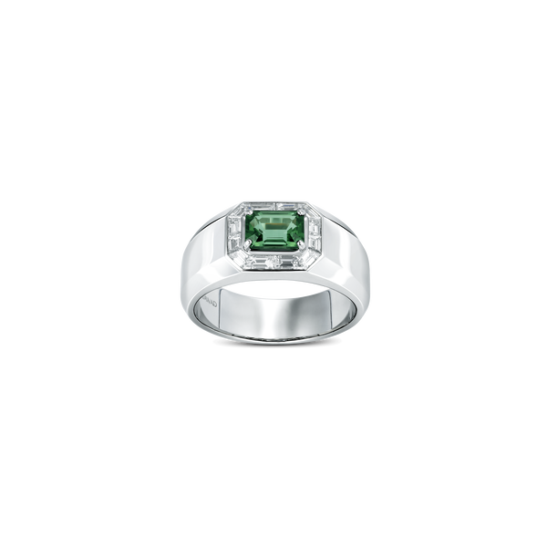 Gent's Gem Ring in Green Tourmaline