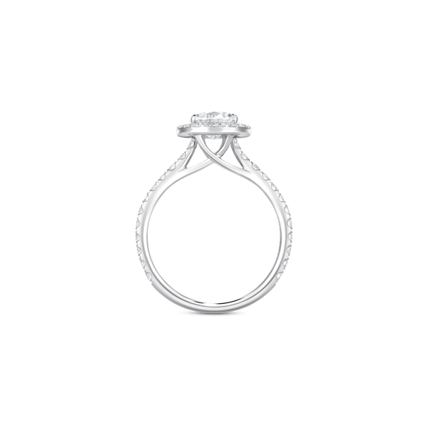 Unity Pear-Cut Diamond Micropavé Halo Engagement Ring