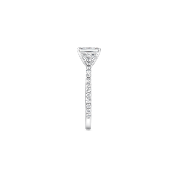 Unity Emerald-Cut Pavé Engagement Ring