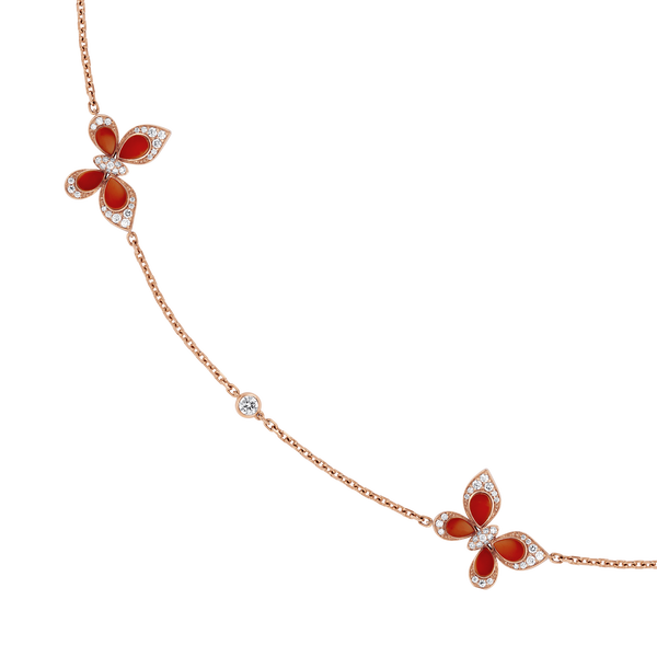 Wings of Wonder Red Agate Sautoir
